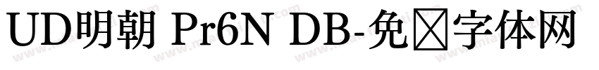 UD明朝 Pr6N DB字体转换